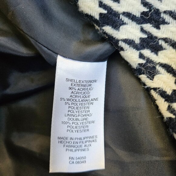 AK Anne Klein Women's Houndstooth Jacket Coat 3 side Buttons Size: 6 - Picture 8 of 9